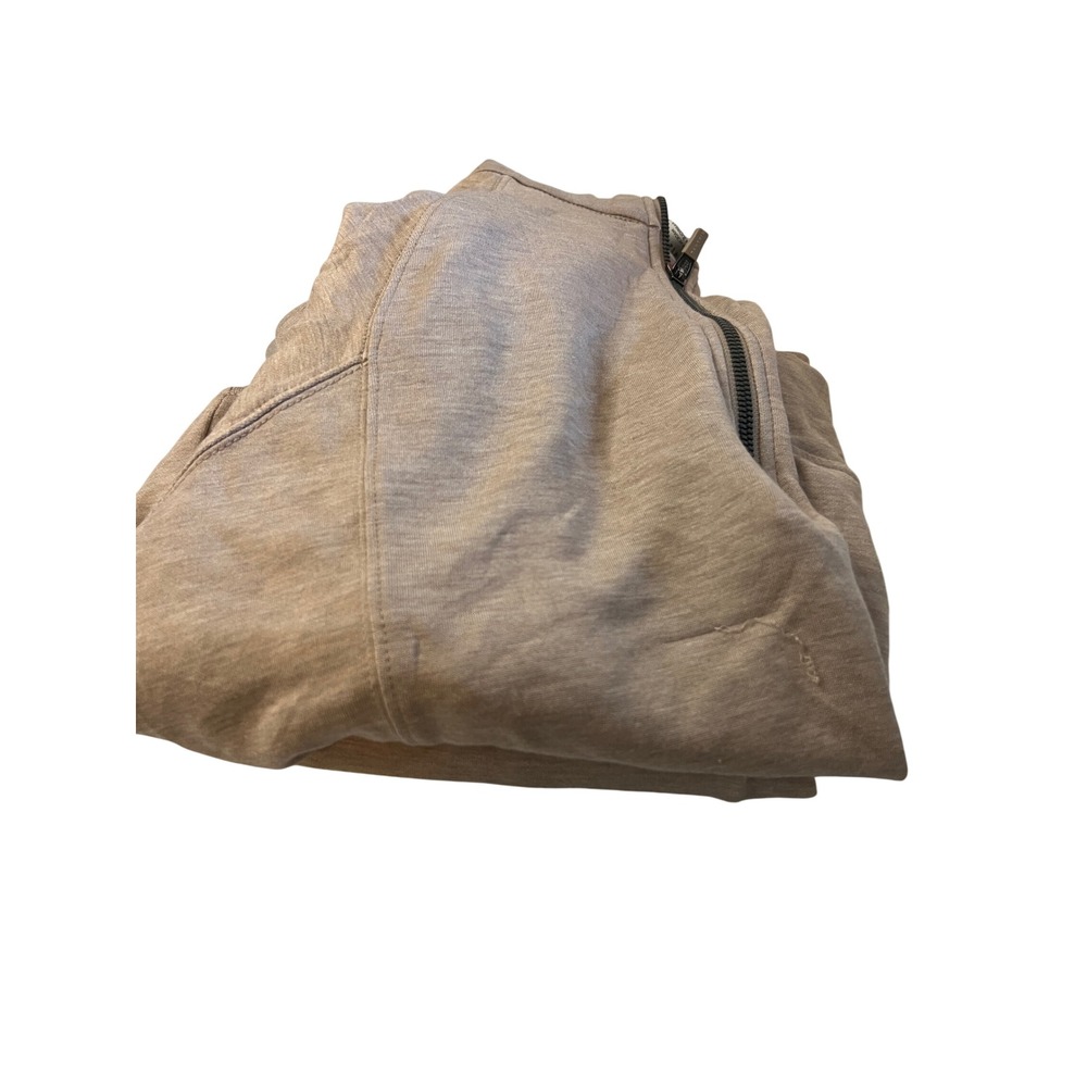 Danskin Womens Heathered Tan Quarter Zip Pullover and Joggers Set Small 1899375